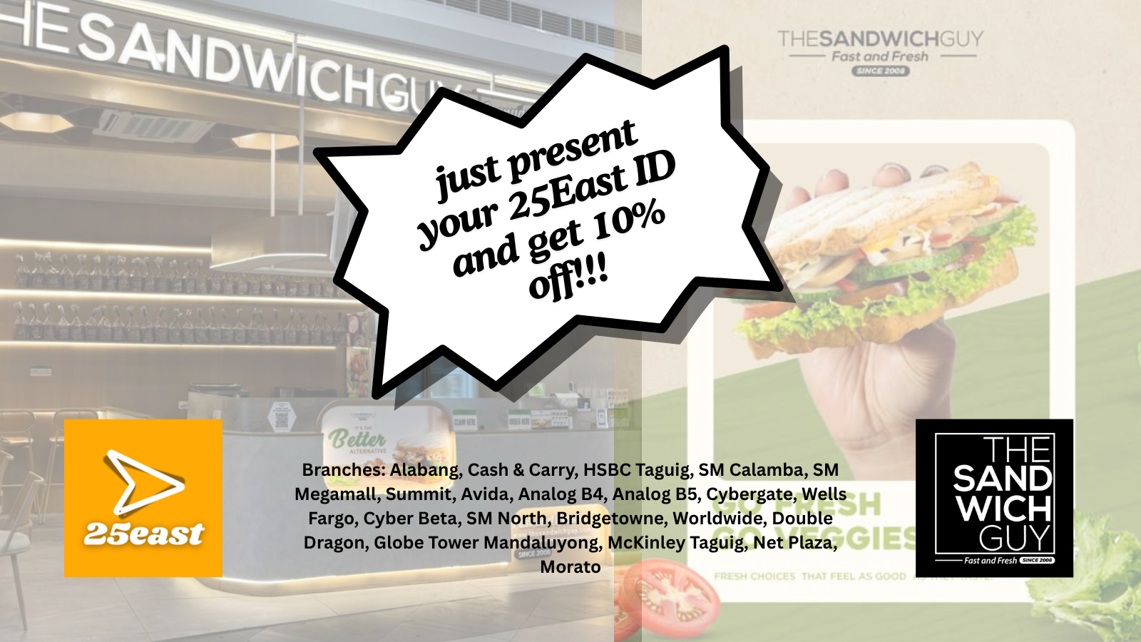 Exciting Partnership Announcement: 25east Teams Up with The Sandwich Guy for Employee Perks